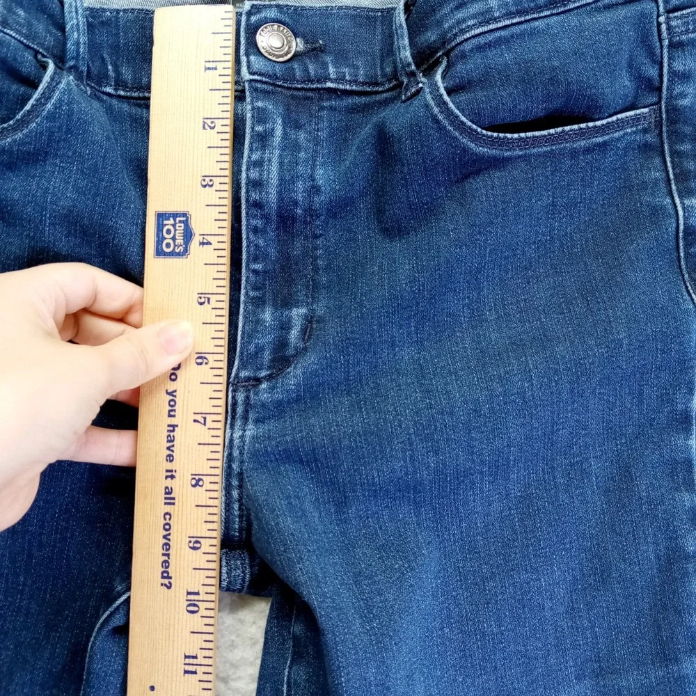 Eddie Bauer Slightly‎ Curvy Skinny Jeans Womens 10 Dark Wash Denim Stretch Pants